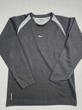 Everlast Long Sleeve Athletic Tee in Charcoal with Light Gray Accents